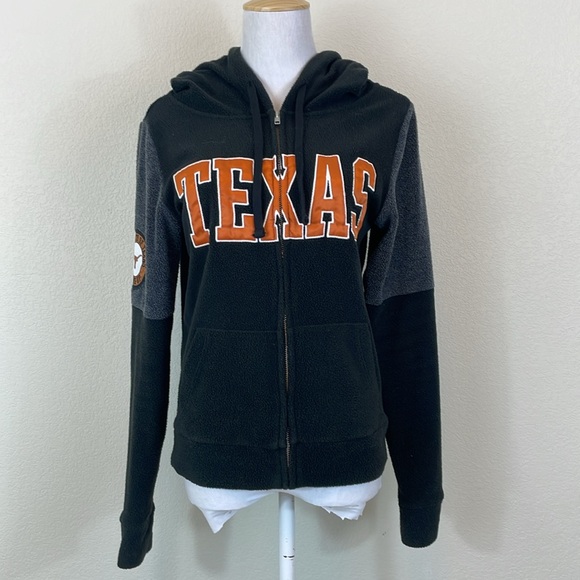 Victoria’s Secret Pink UT black gray fleece jacket size xs - Picture 1 of 7